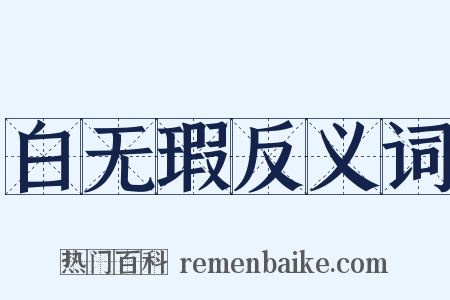 白无瑕反义词是什么意思的图片